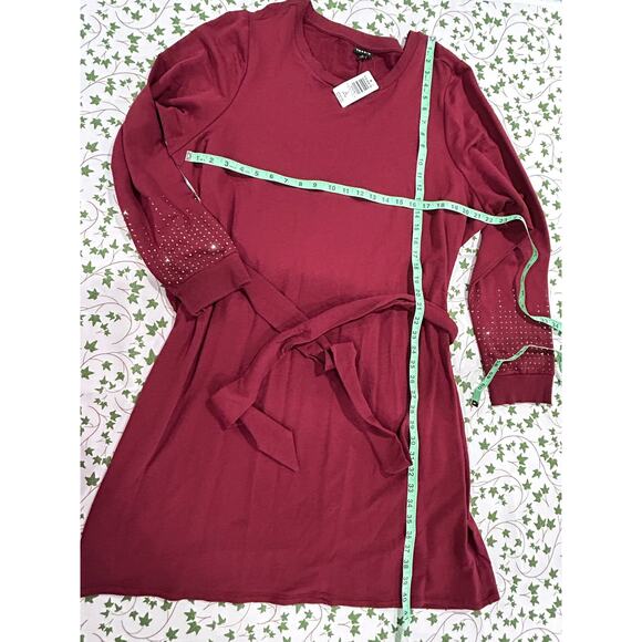NWT Torrid Embellished Burgundy Dress Size: 3X - Picture 2 of 5